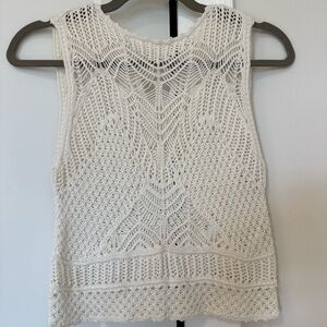 Abercrombie white knit tank top